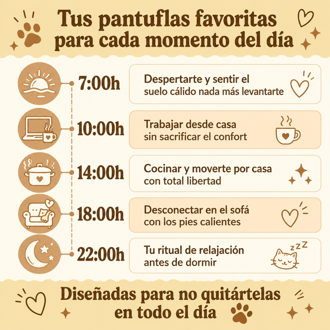 Pantuflas Peludas con Huella de Gato